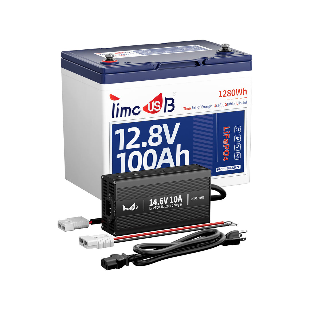 【New Version】Timeusb 12V 100Ah Group 24 Deep Cycle RV Battery