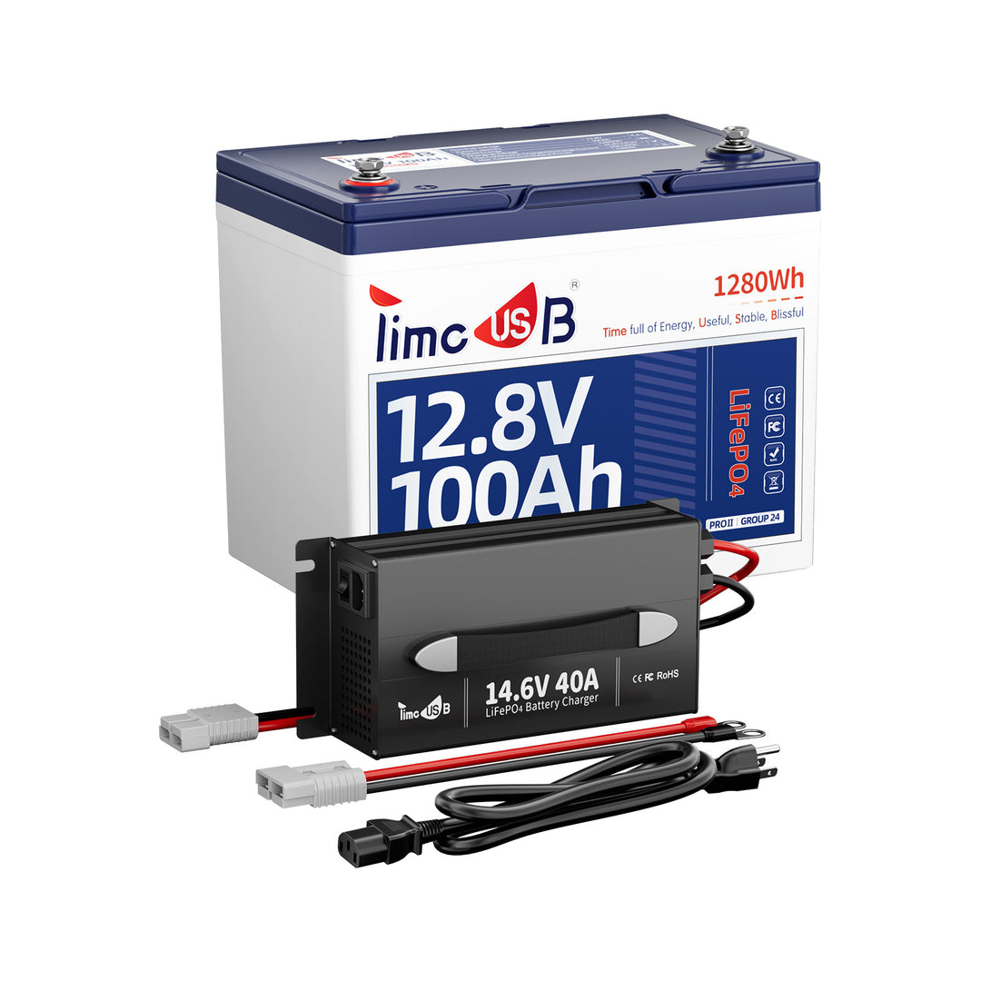 【New Version】Timeusb 12V 100Ah Group 24 Deep Cycle RV Battery