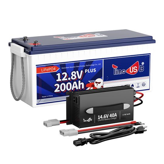 Timeusb 12V 200Ah Plus LiFePO4 Solar Battery
