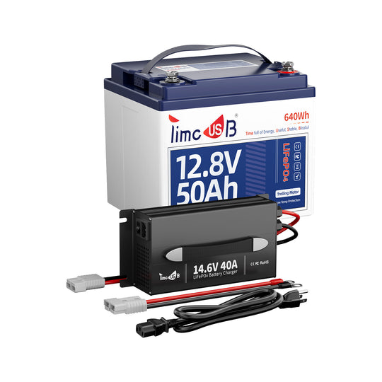 Timeusb 12V 50Ah Lithium Trolling Motor Battery with Low-Temp Protection, Deep Cycle Marine Battery