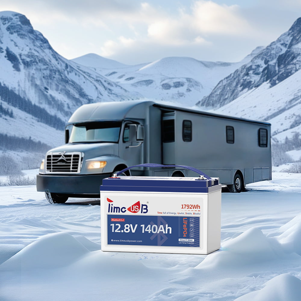 Timeusb 12V 140Ah Smart LiFePO4 Battery with Bluetooth