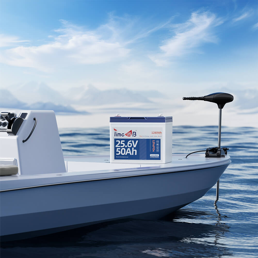 Timeusb 24V 50Ah LiFePO4 trolling motor battery