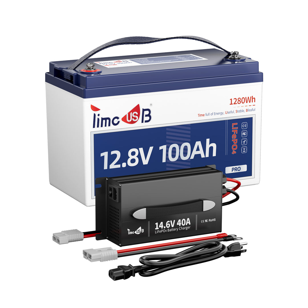【New Version】Timeusb 12V 100Ah Pro LiFePO4 Lithium RV Battery