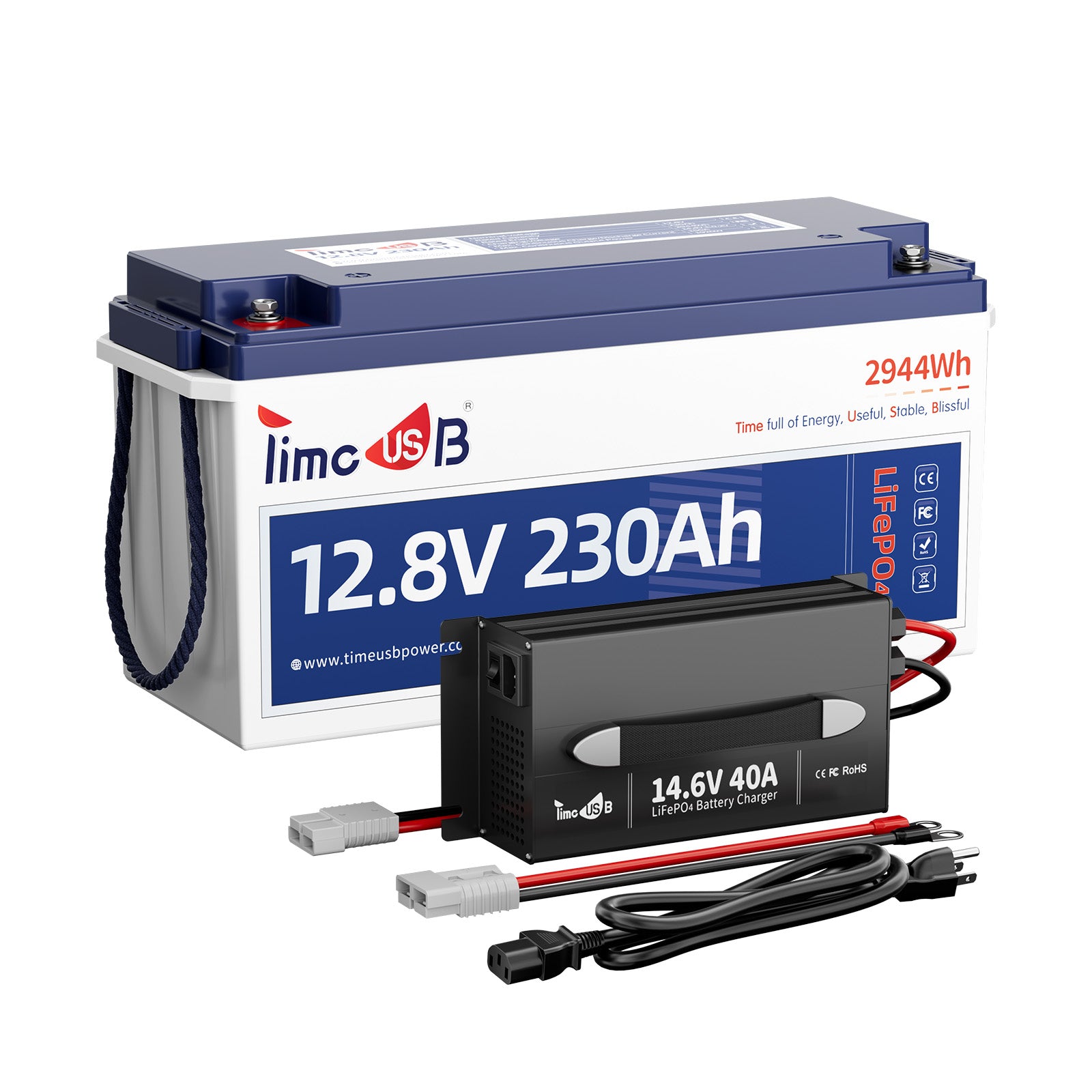 Timeusb 12V 230Ah Lithium Ion Solar Battery