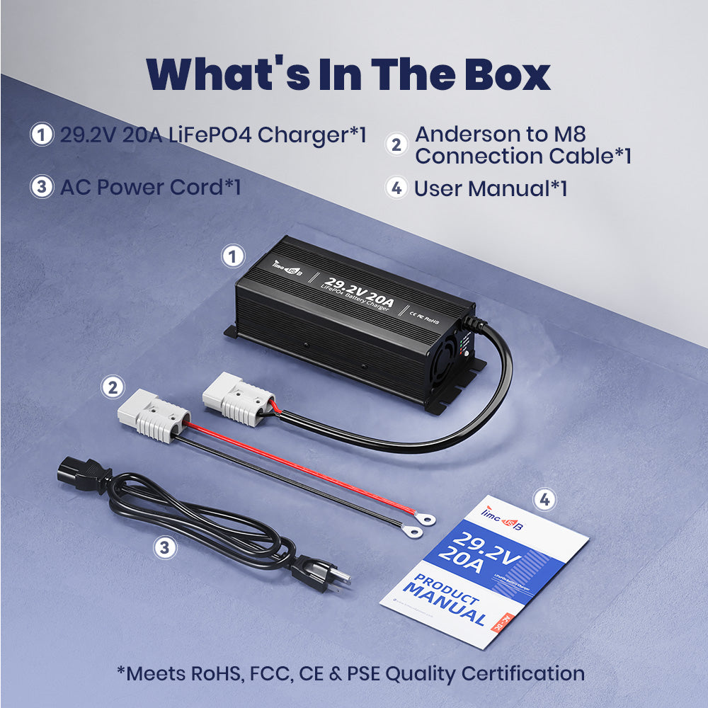 Timeusb 24V 20A AC-to-DC Battery Charger（Mini Size）