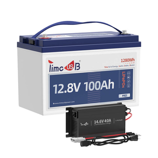 12V 100Ah Pro New Lithium Battery with 14.6V 40A Charger