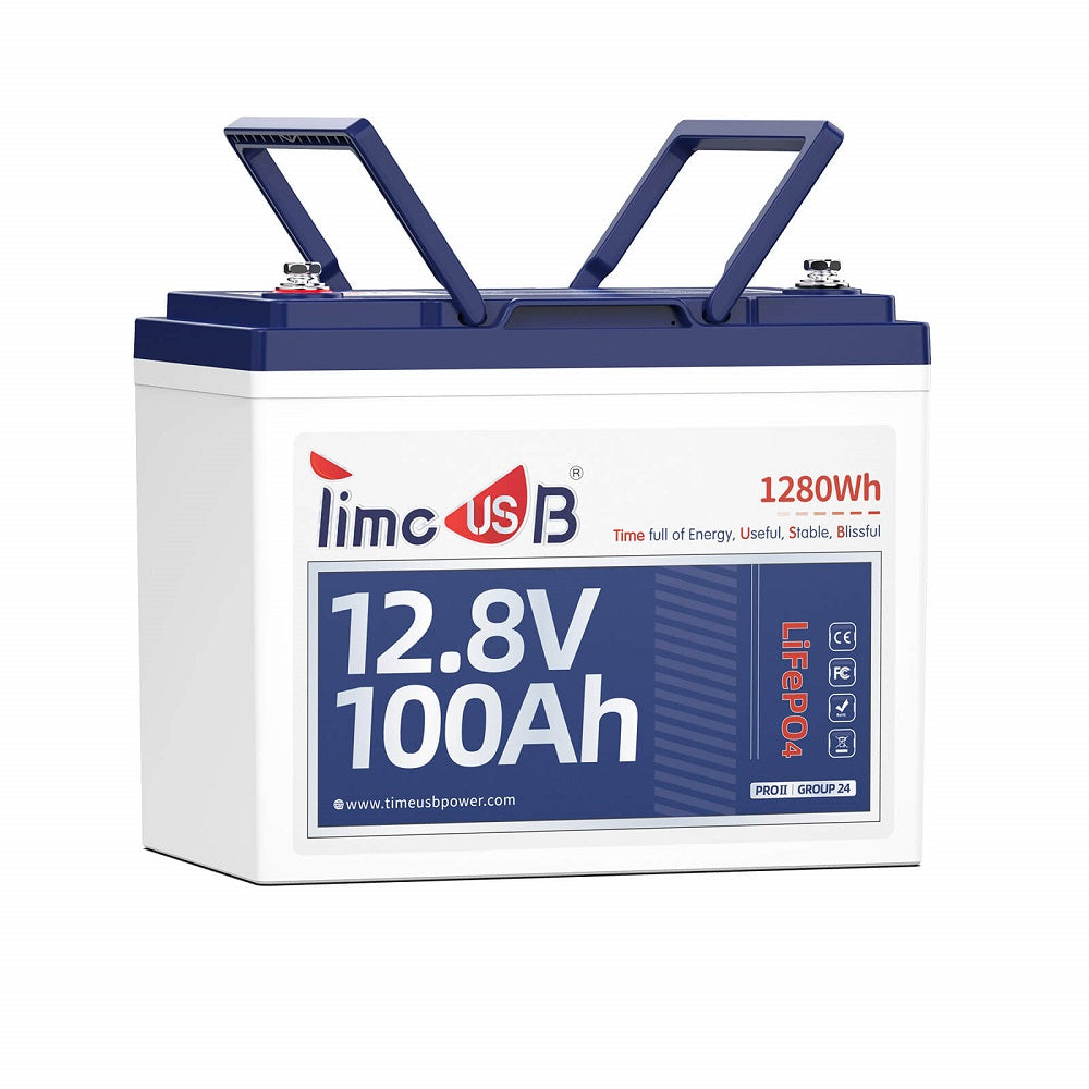 Timeusb 12V 100Ah Group 24 Deep Cycle Battery, Best RV Battery