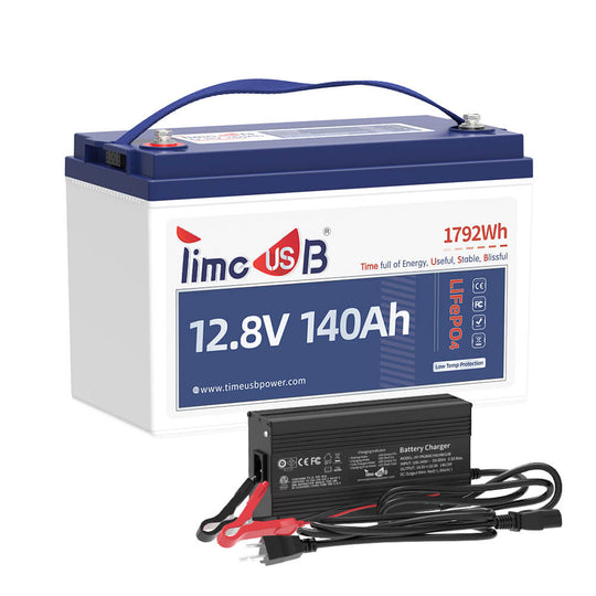 12V 140Ah Lithium Battery with 14.6V 10A Charger