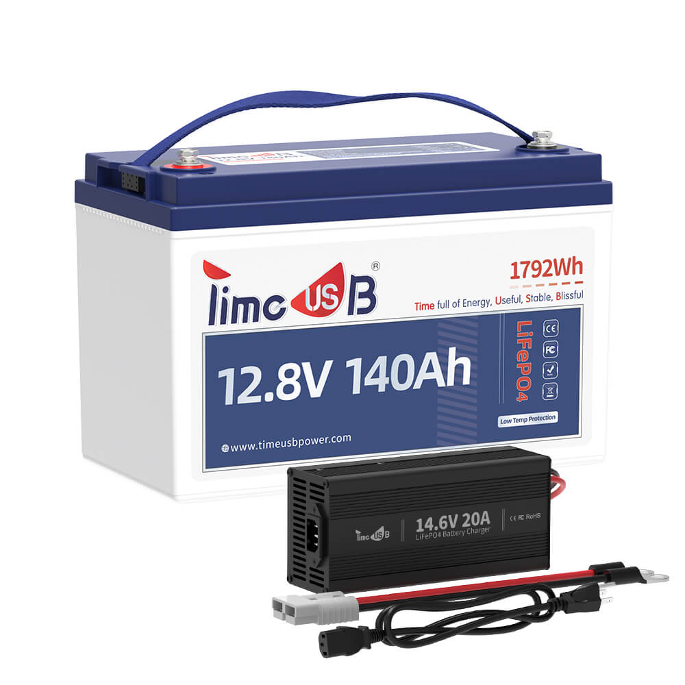 12V 140Ah Lithium Battery with 14.6V 20A Charger