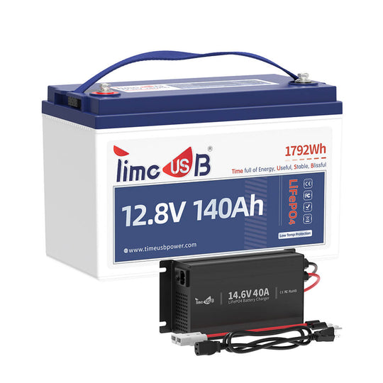 12V 140Ah Lithium Battery with 14.6V 40A Charger