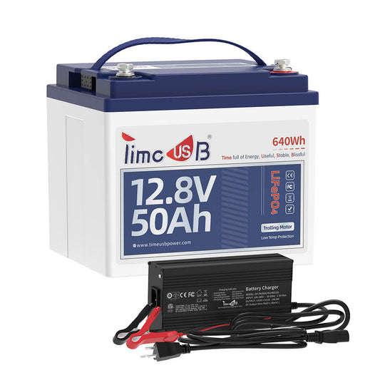 12V 50Ah TM Lithium Battery with 14.6V 10A Charger