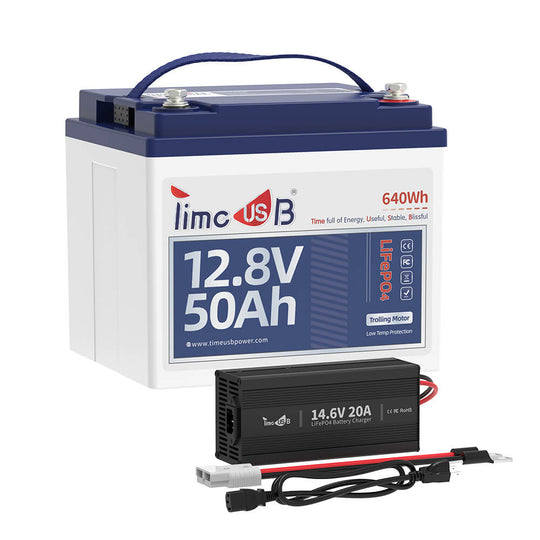 12V 50Ah TM Lithium Battery with 14.6V 20A Charger