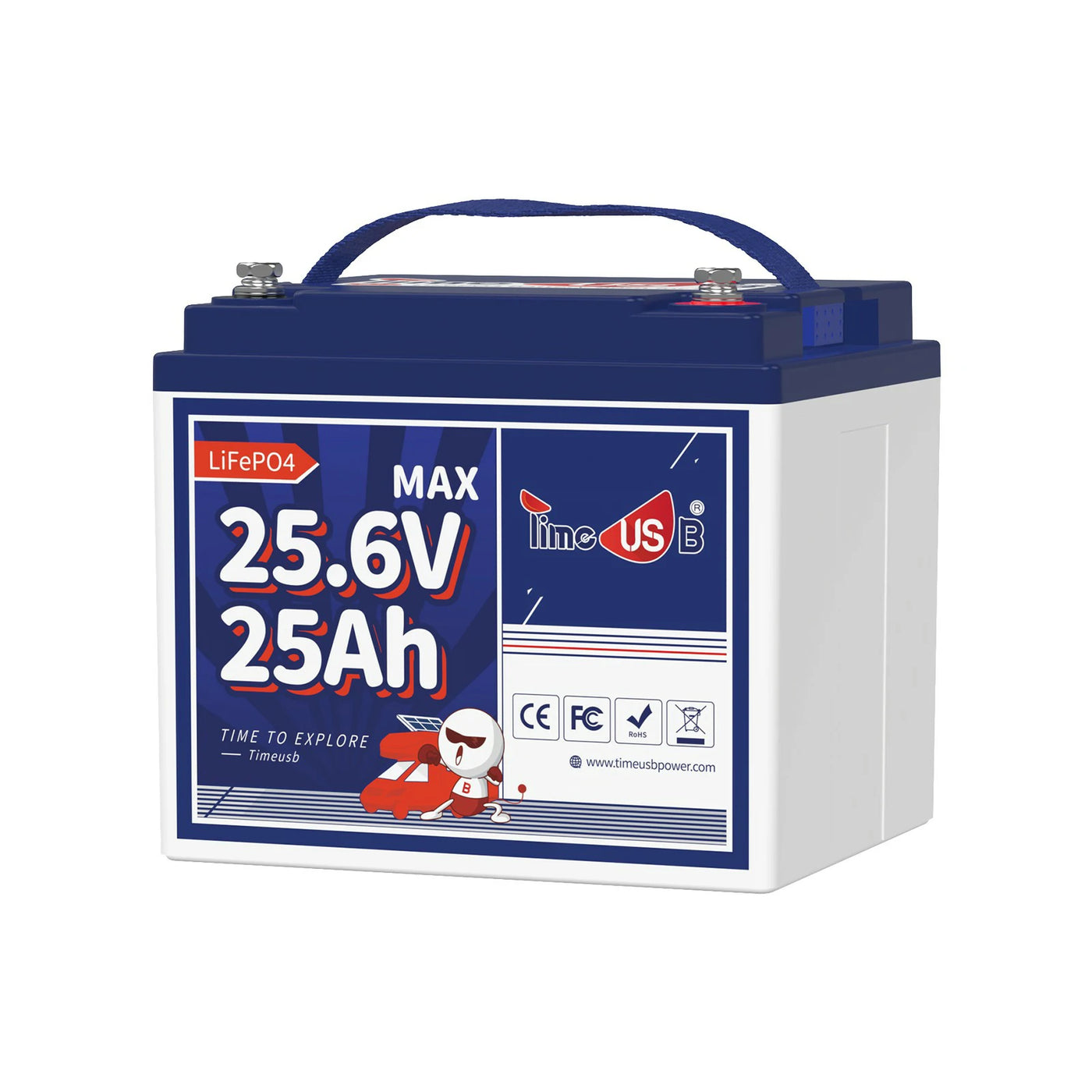 [Final: ＄180.49] Timeusb 24V 25Ah LiFePO4 Battery, 640Wh & 50A BMS