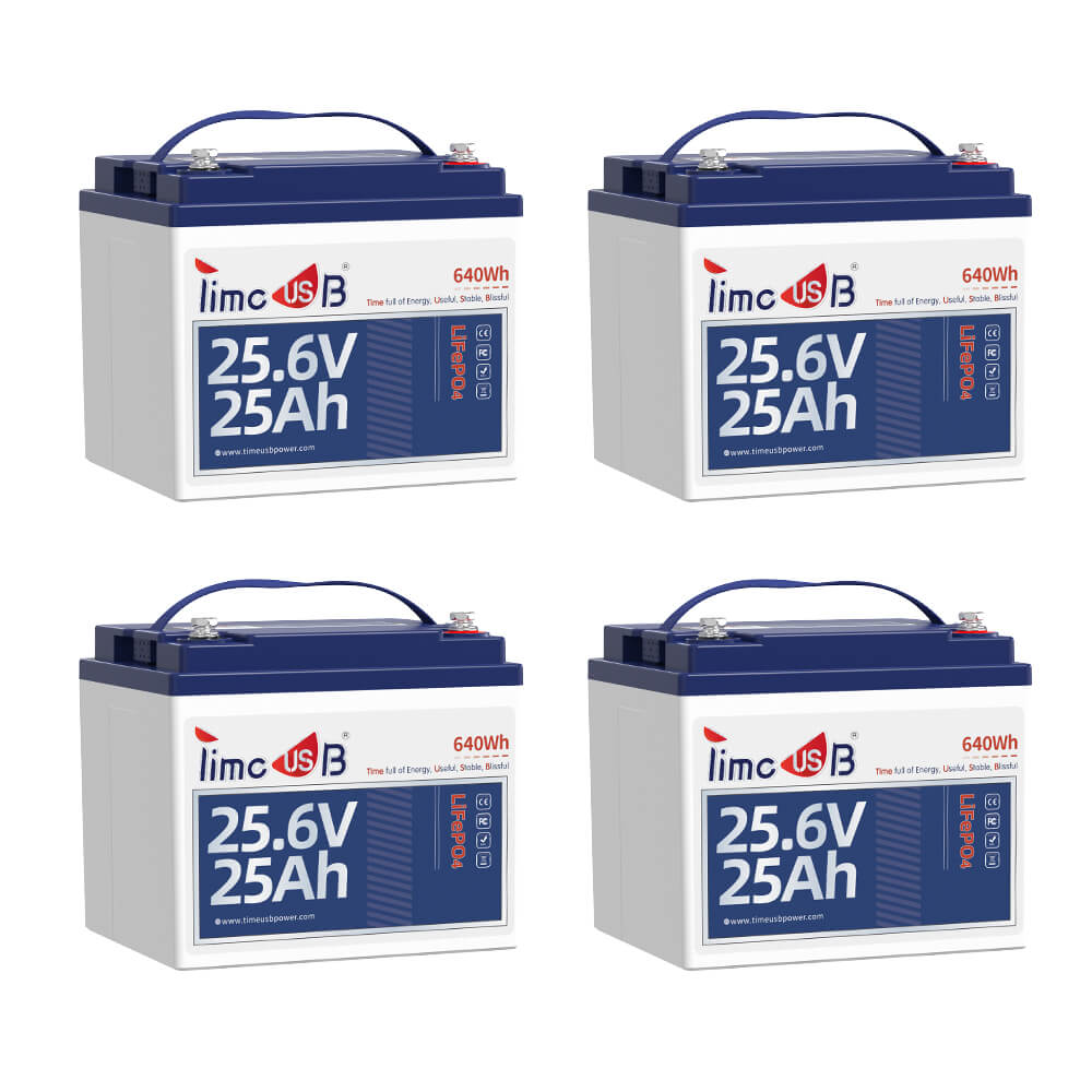 24V 25Ah lithium battery 4pack