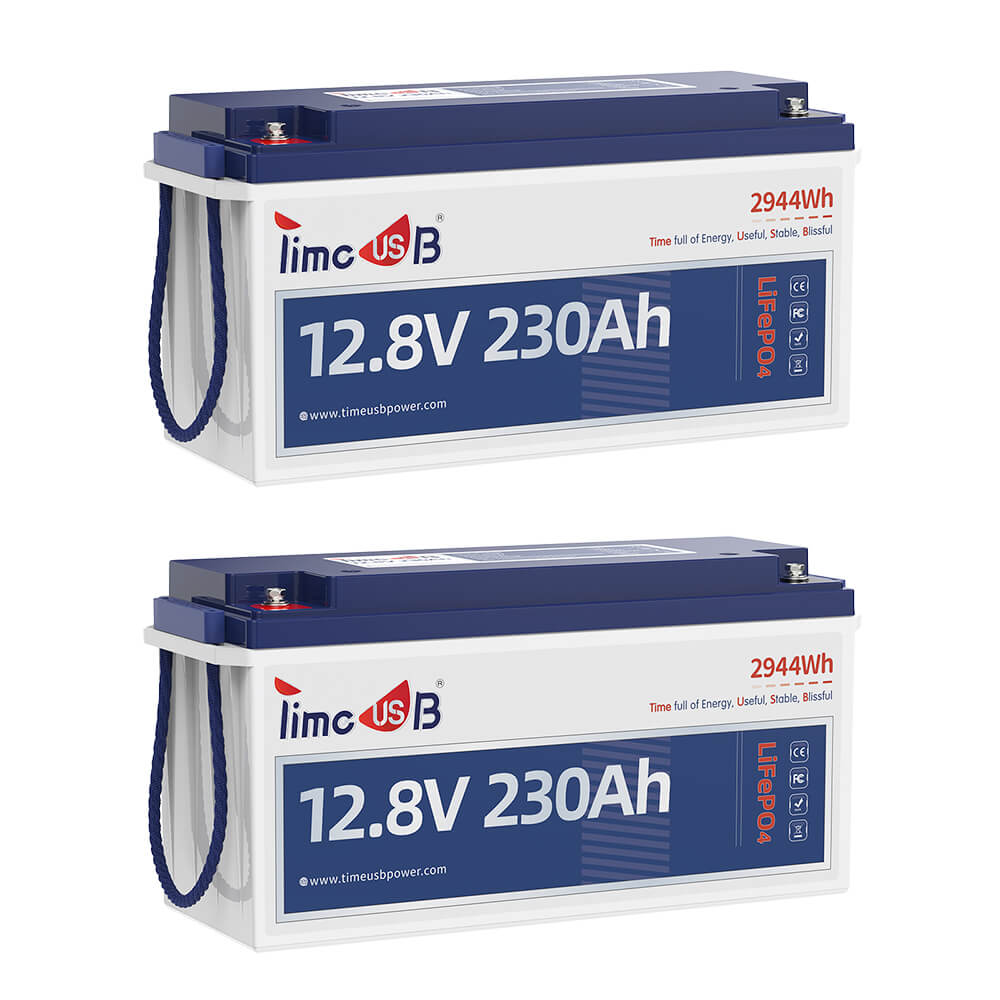 2 pcs of Timeusb 12V 230Ah LiFePO4 battery