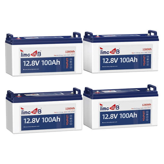 4 pack Timeusb 12V 100Ah lithium battery basic
