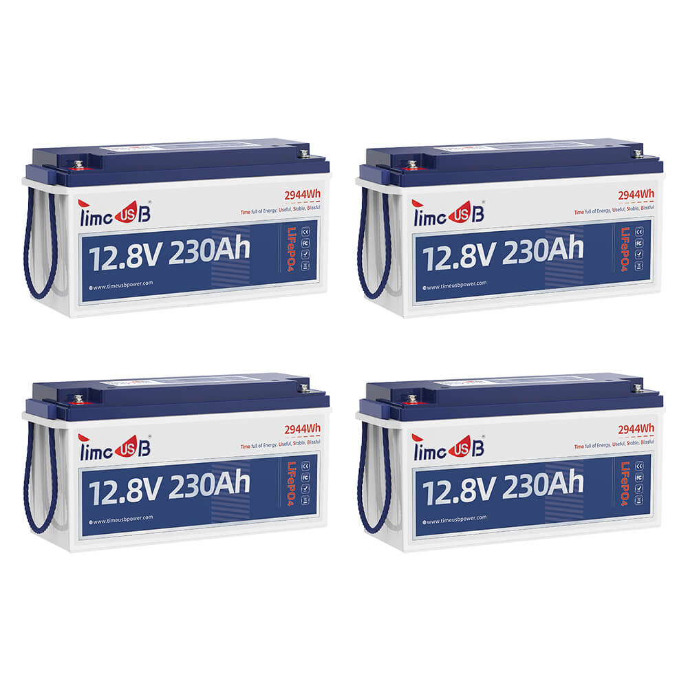 4 pcs of Timeusb 12V 230Ah LiFePO4 battery