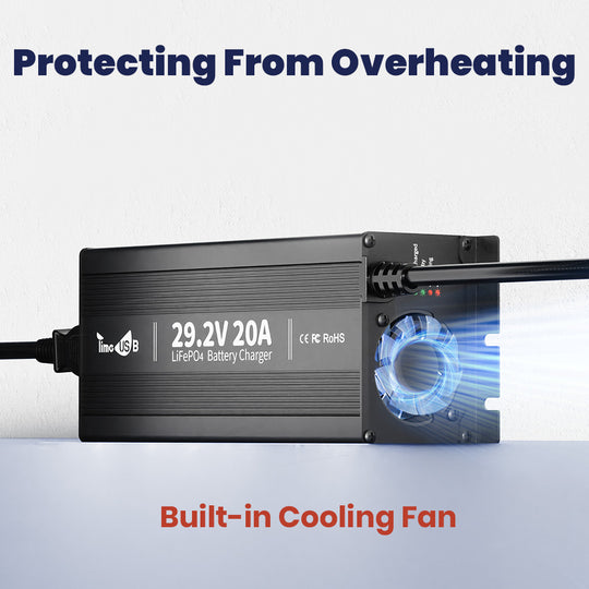 Timeusb 24V 20A AC-to-DC Battery Charger（Mini Size）