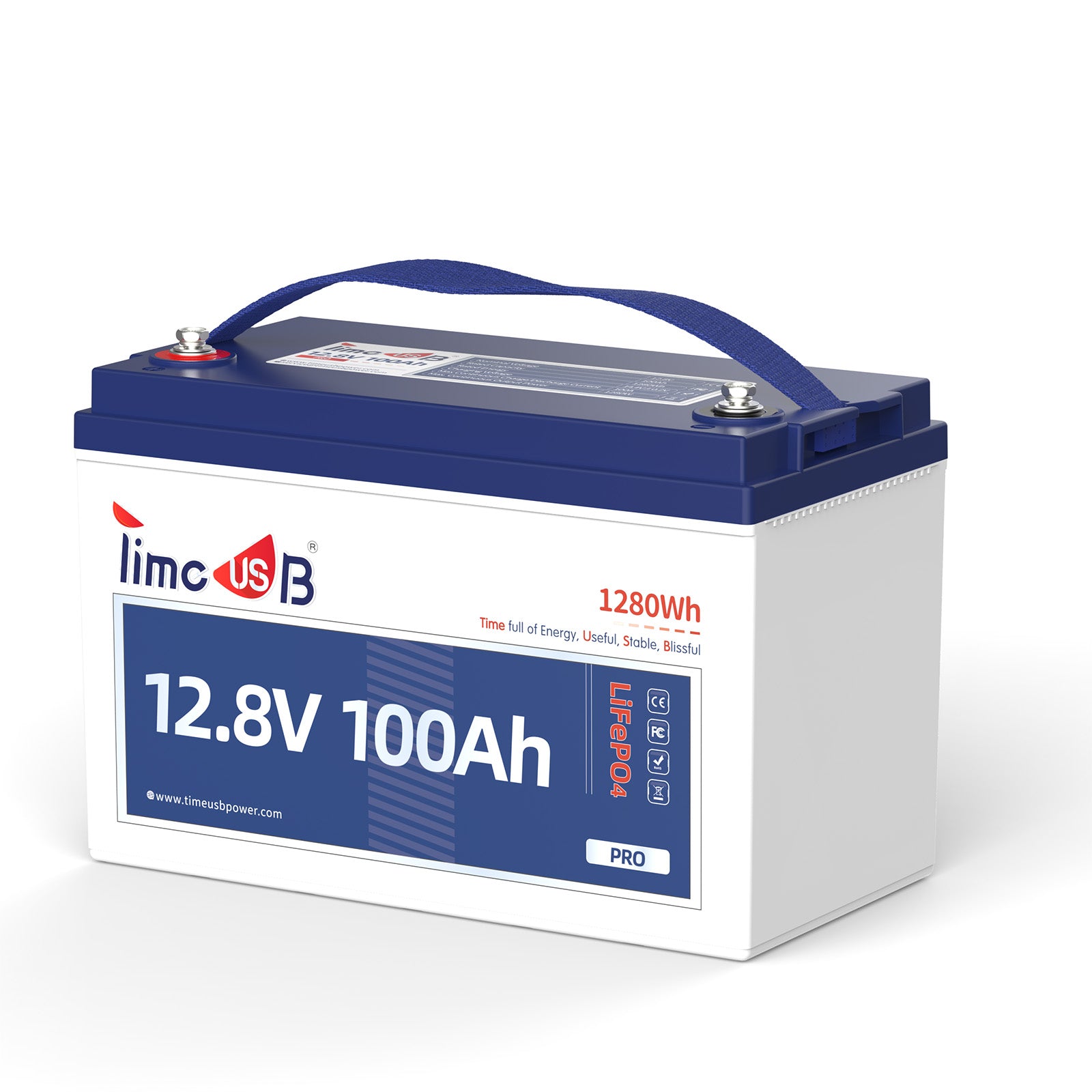Second-Hand-Timeusb 12V 100Ah LiFePO4 RV Battery Pro