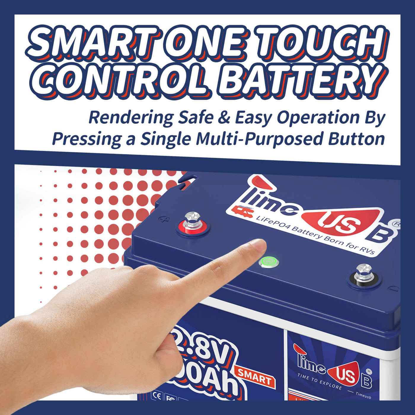 Second-hand 12V 100Ah Smart LiFePO4 Battery | 1.28kWh & 1.28kW | 100A BMS