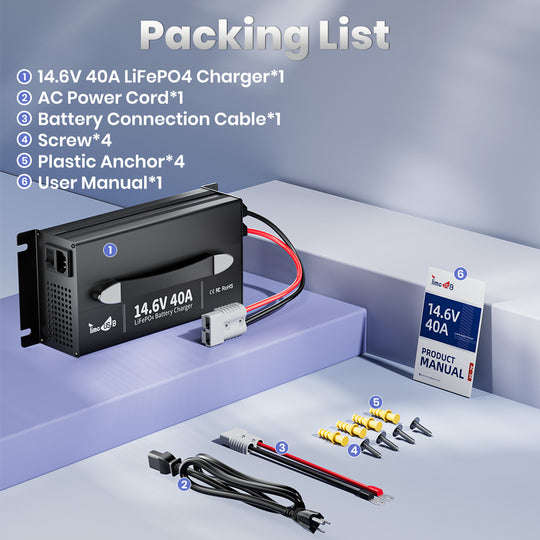 Timeusb lithium battery charger Packing  List