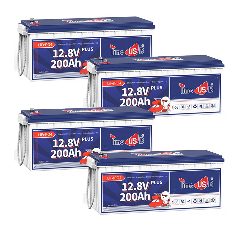 Timeusb 12V 200Ah Plus LiFePO4 Battery, 2560Wh & 200A BMS