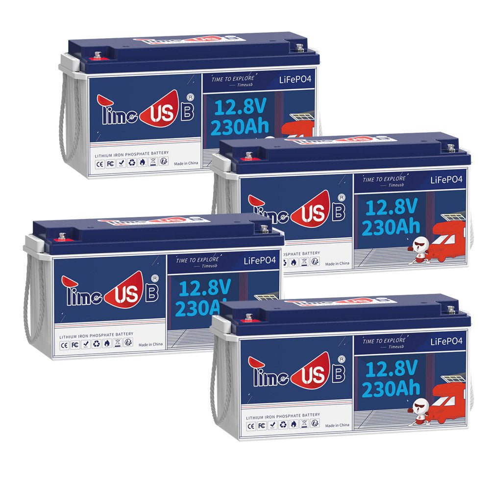 Timeusb 12V 230Ah LiFePO4 Battery, 2944Wh & 150A BMS
