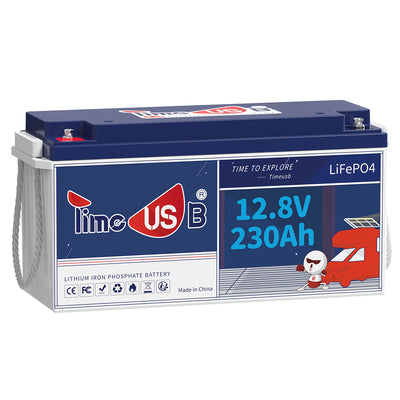Timeusb 12V 230Ah LiFePO4 Battery,  150A BMS, 1920W& 2944Wh