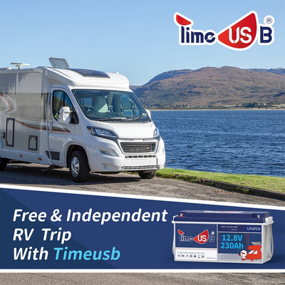 Timeusb 12V 230Ah LiFePO4 Battery,  150A BMS, 1920W& 2944Wh
