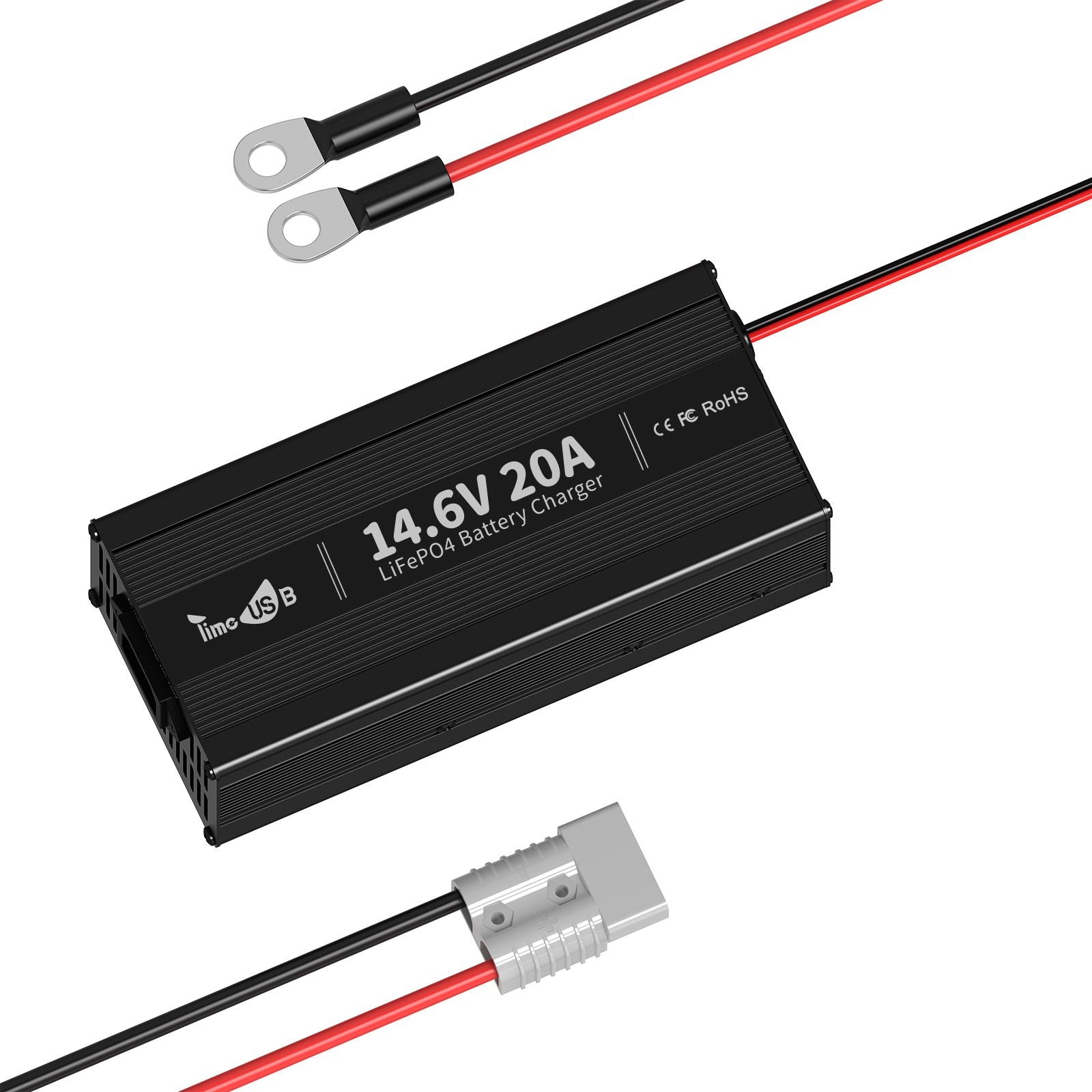 Timeusb 14.6V 20A Fast Charging LiFePO4 Battery Charger