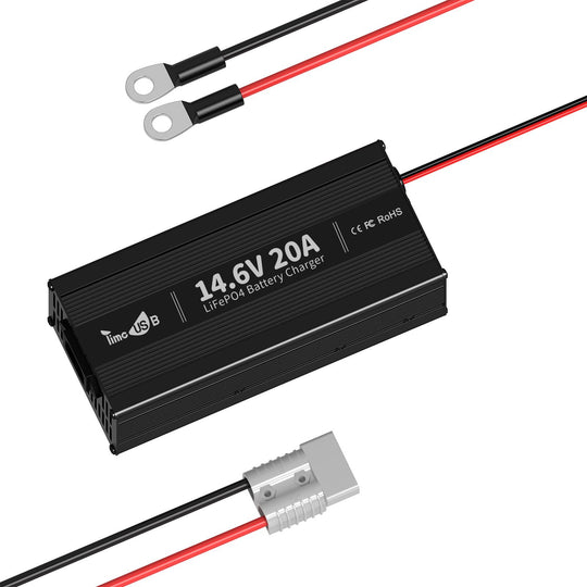 Timeusb 14.6V 20A Fast Charging LiFePO4 Battery Charger