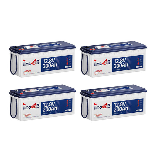 Timeusb 12V 200Ah Plus lithium battery 4 pack