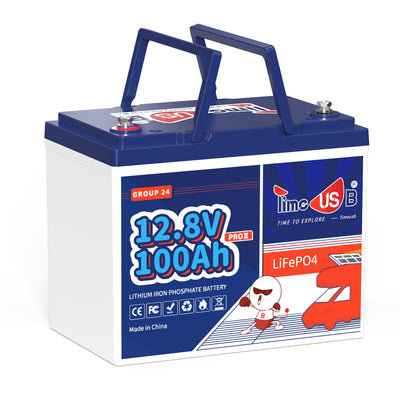 Timeusb 12V 100Ah Group24 LiFePO4 Battery
