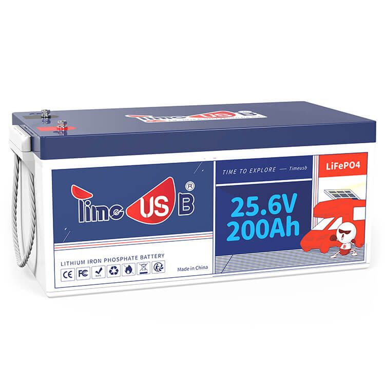 Timeusb 24V 200Ah LiFePO4 Battery, 5120Wh & 200A BMS