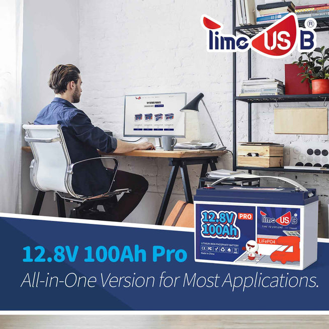 Second-hand Timeusb 12V 100Ah Pro Group 31  LiFePO4 Battery, 1280Wh & 100A BMS
