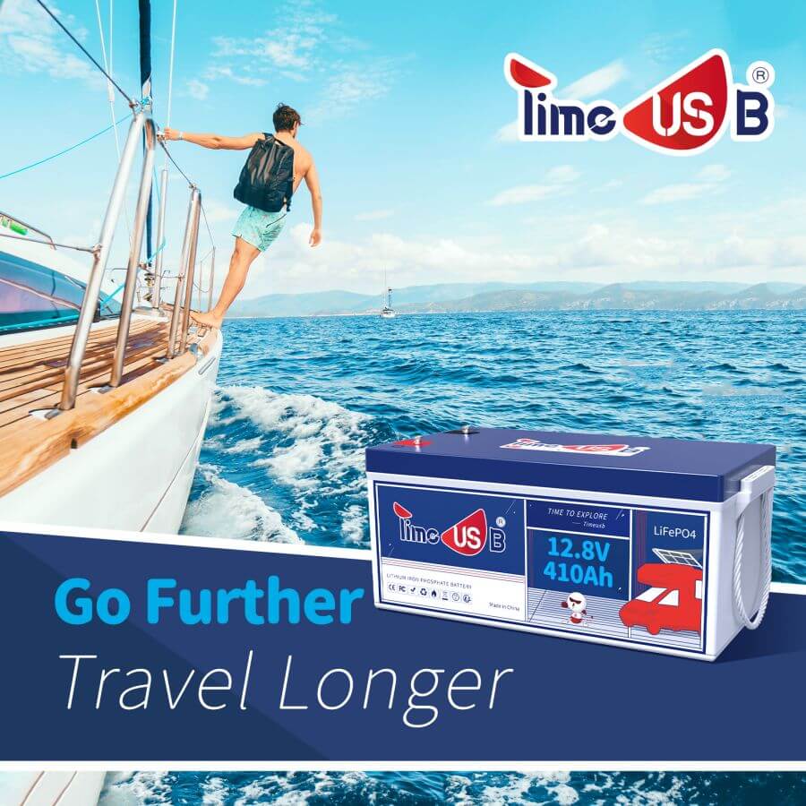 Timeusb 12V 410Ah LiFePO4 battery | 5.24kWh & 3.2kW | 250A BMS