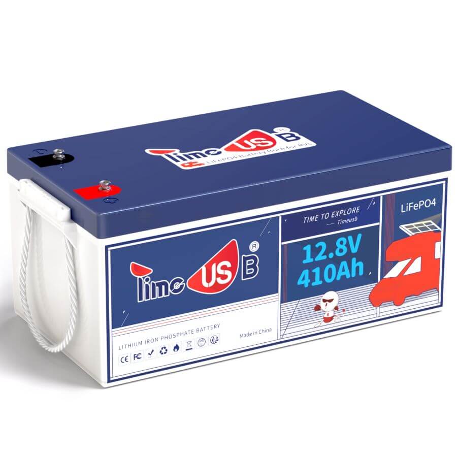 Timeusb 12V 410Ah LiFePO4 battery | 5.24kWh & 3.2kW | 250A BMS